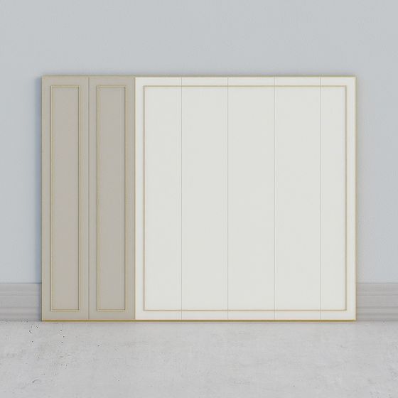 Minimalist Door Panel 3D model for Modern Spaces