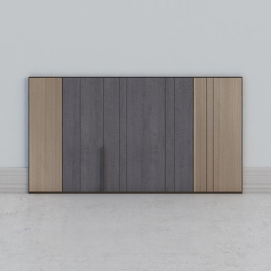 Stylish Wood Grain Partition 3D model