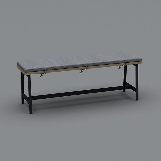 Elegant Minimalist Bench 3D model