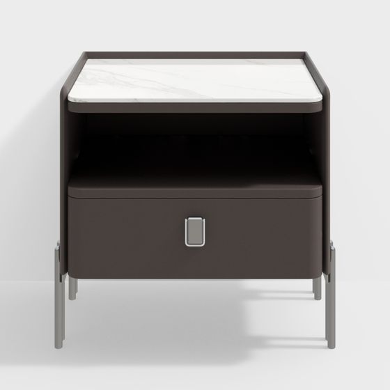 Modern Minimalist Bedside Table 3D model