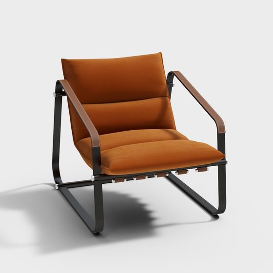 Elegant Low-Poly Chair 3D model with Retro Flair