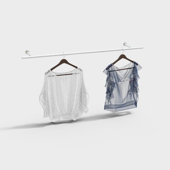 Elegant Low-Poly Fashion Display 3D model