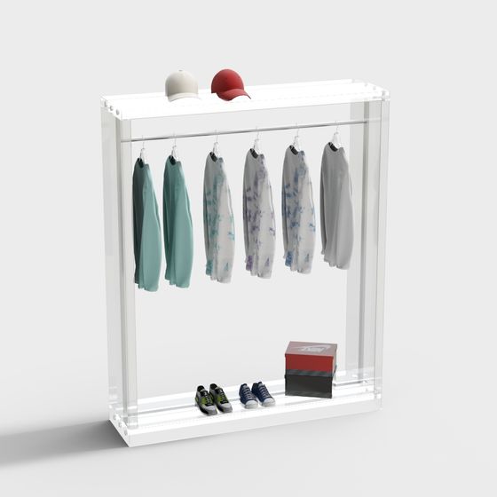 Modern Minimalist Wardrobe 3D model