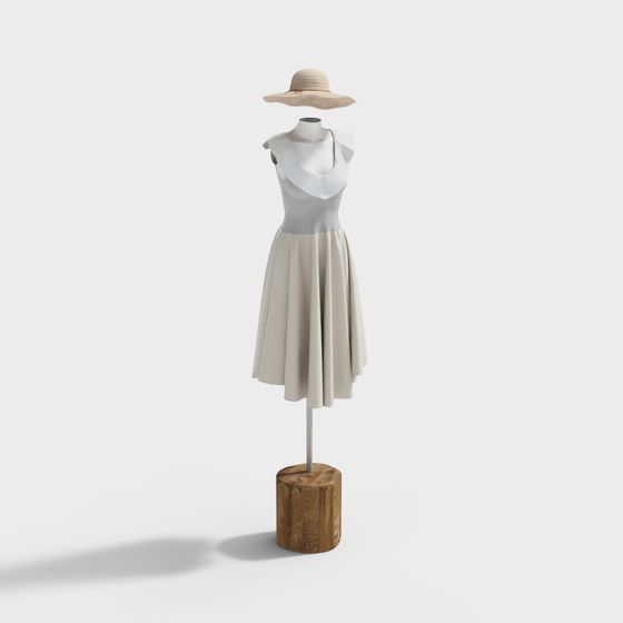 Stylish Summer Dress 3D model for Creative Projects