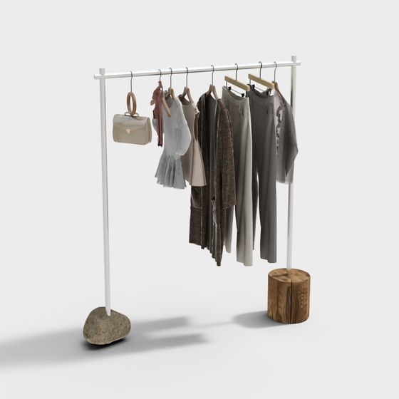 Stylish Hanger Display Stand 3D model