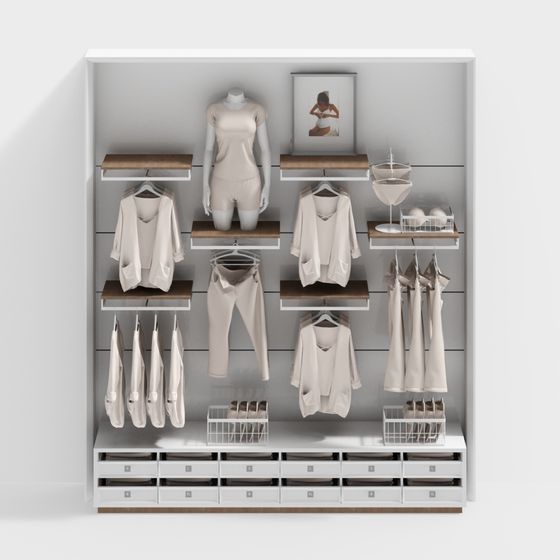 Urban Closet 3D model for Modern Minimalist Interiors