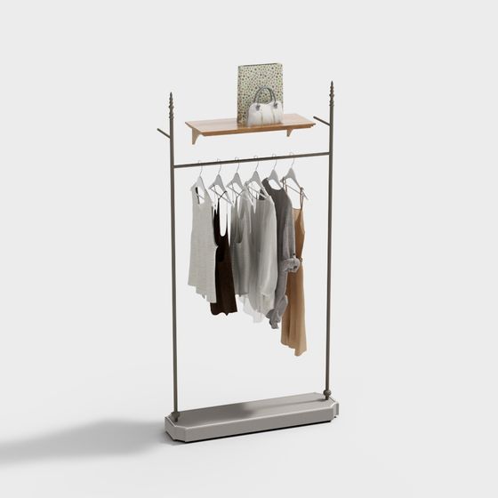 Stylish Low Poly Hanger 3D model for Contemporary Spaces
