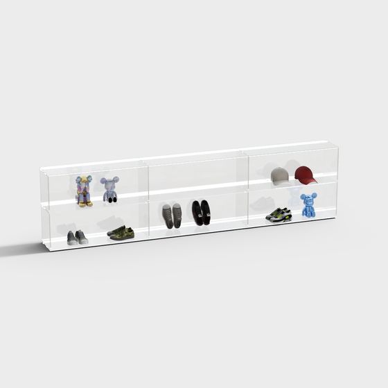 Sleek Acrylic Display Case 3D model