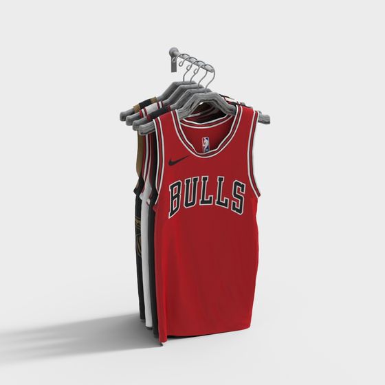 Chicago Bulls Jersey 3D Model Design