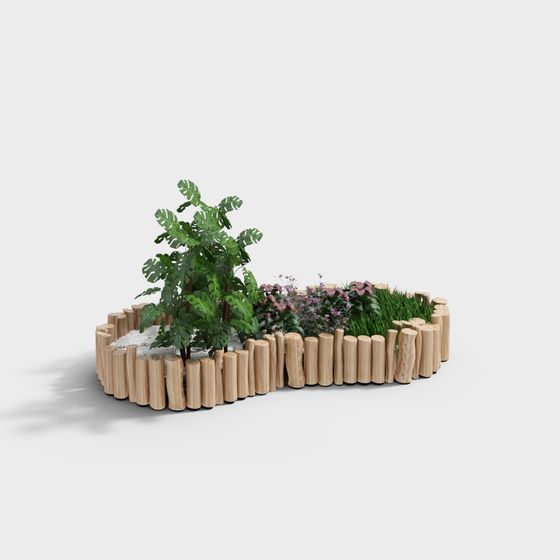 Natural Fence Garden 3D model