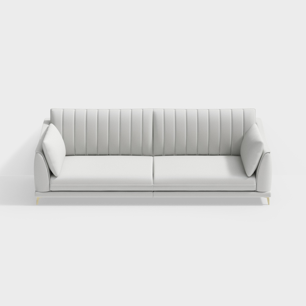 Sofa kim loại vải kiểu kem Bosheng 2.2m ba chỗ ngồi - Rheinland-BSNYS2858