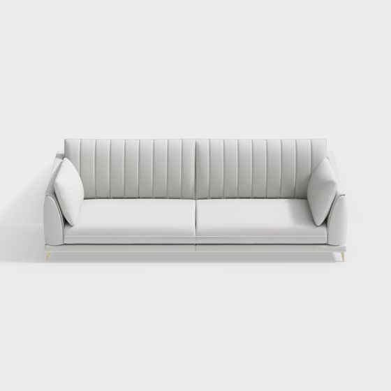 Sofa kim loại vải kiểu kem Bosheng 2.2m ba chỗ ngồi - Rheinland-BSNYS2858