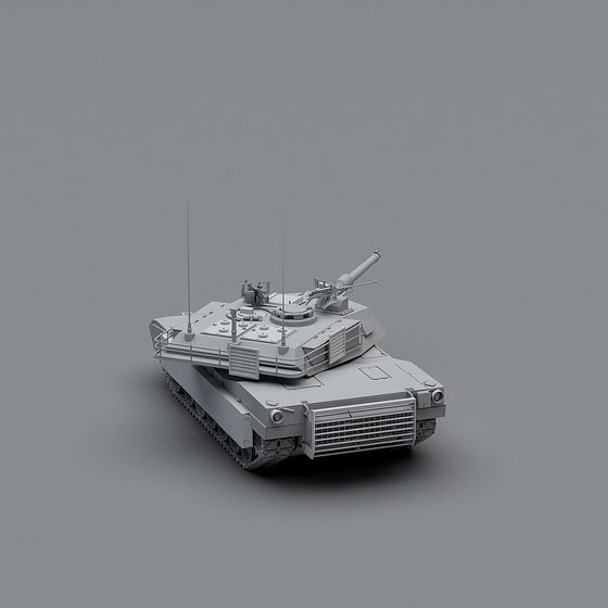 Futuristic Low-Poly Tank 3D model