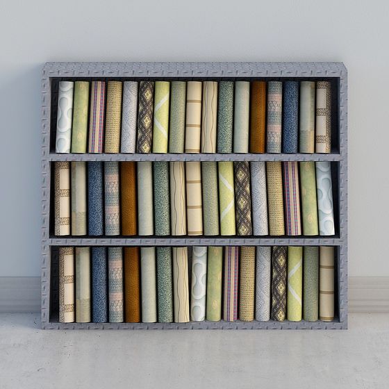 Retro Bookshelf 3D Model - A Blend of Classic and Modern