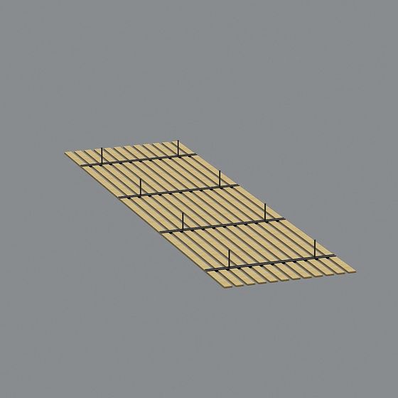 Wooden Louvered Shutter 3D model for Design Projects