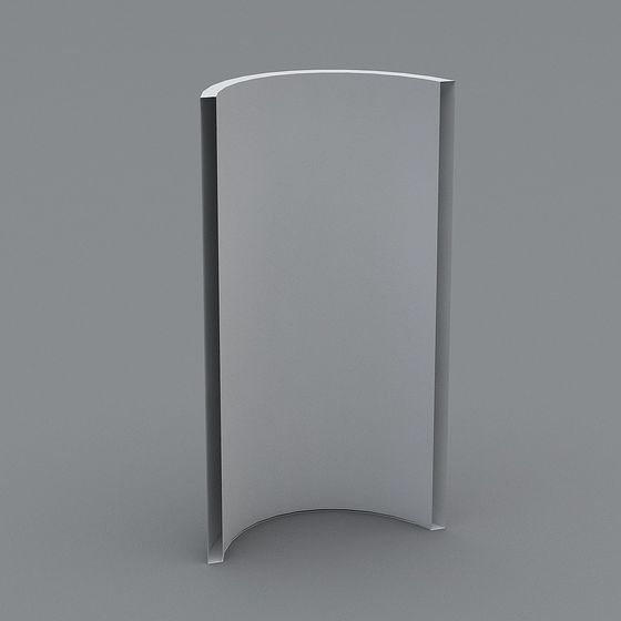Contemporary Curved Low-Polygon 3D Model