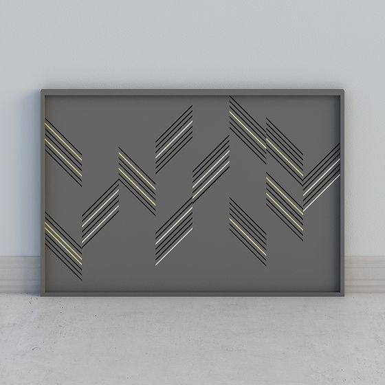 Abstract Arrow Pattern 3D Model Art