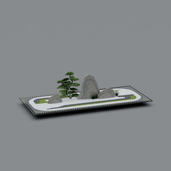 Zen Garden 3D model for Tranquil Spaces