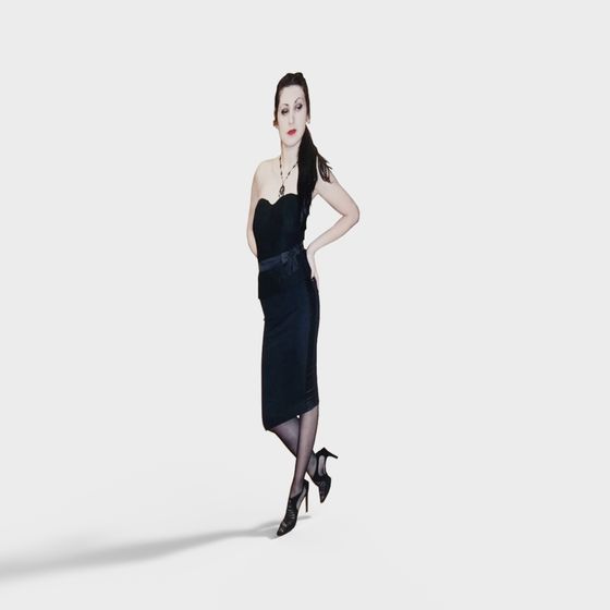 Chic Low Poly Female 3D model for Creative Projects