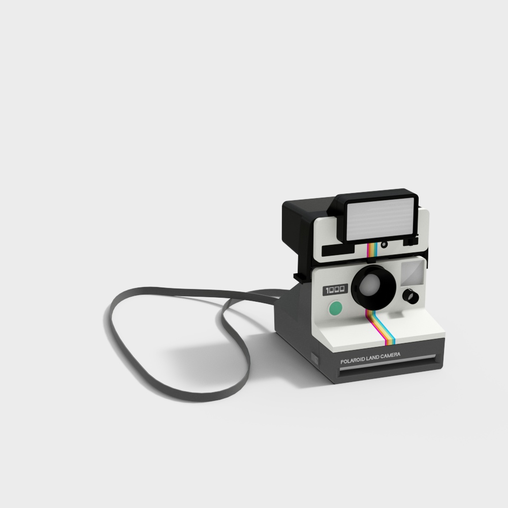 Vintage Polaroid Camera 3D model