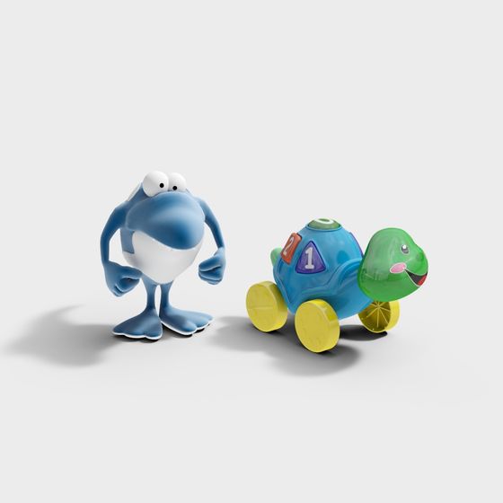 Toy Buddy 3D model - Adorable Monster and Turtle Car