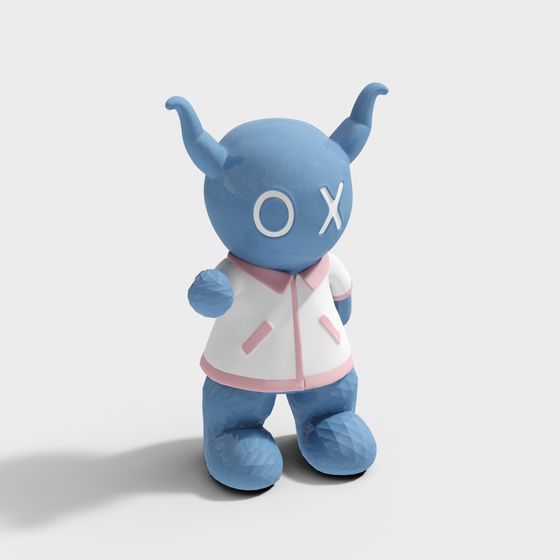 Enchanting Blue Devil 3D model for Creative Projects
