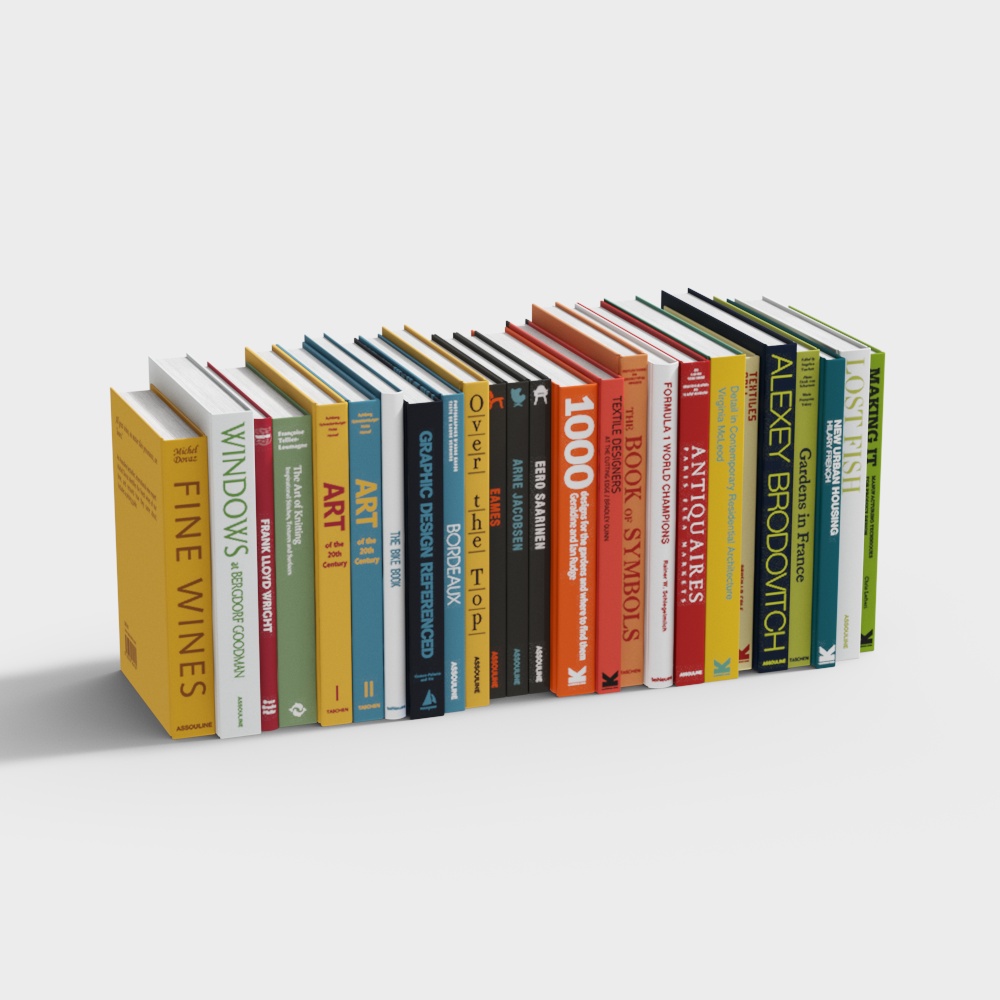 หนังสือในร้านเครื่องเขียนสไตล์โมเดิร์น