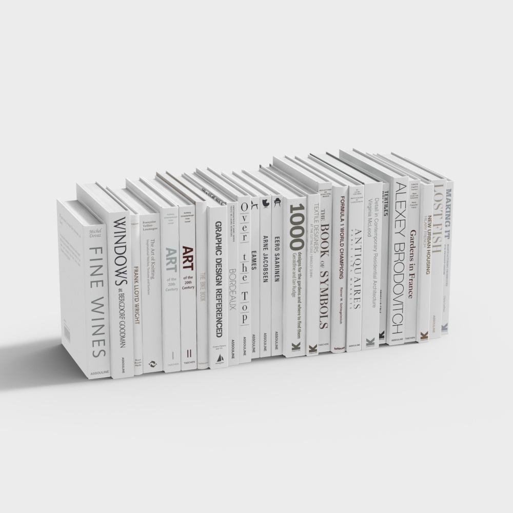 หนังสือในร้านเครื่องเขียนสไตล์โมเดิร์น