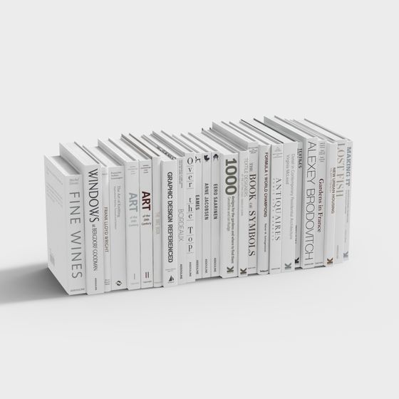 Stylish Low-Poly Bookshelf 3D model