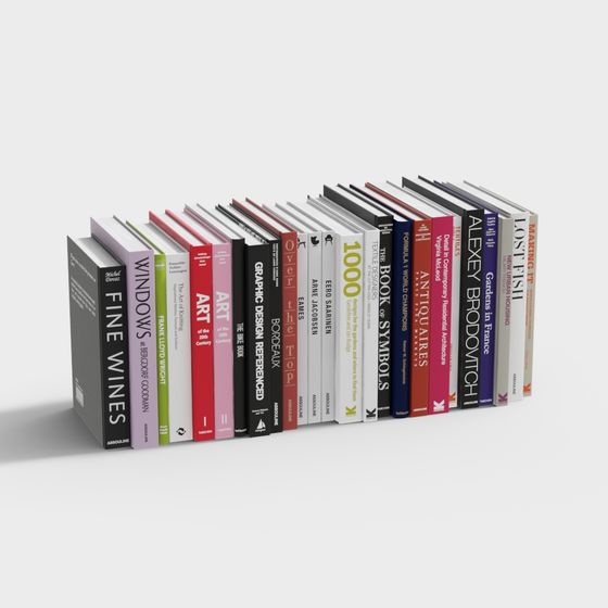 Library Bookshelf 3D Model