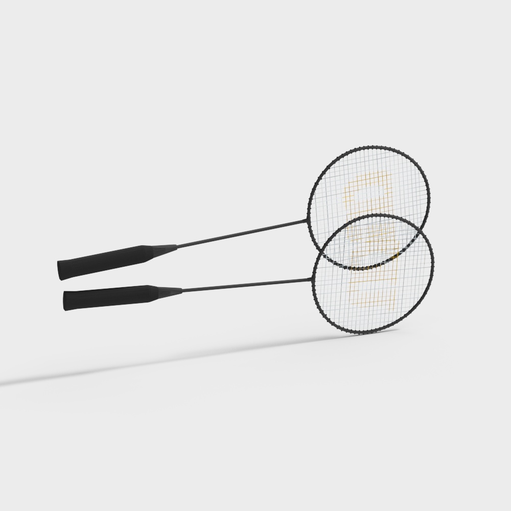 Realistic Badminton Racket 3D Model – Low Poly Sports Asset