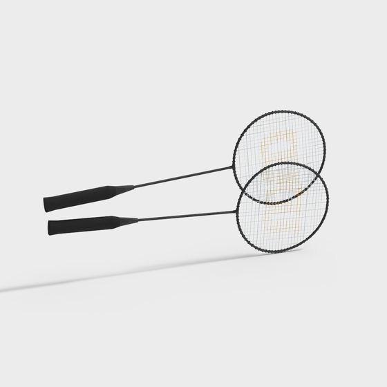 Realistic Badminton Racket 3D Model