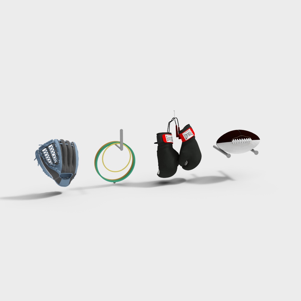 Dynamic Sports Gear 3D Models – Low-Poly Sports Equipment