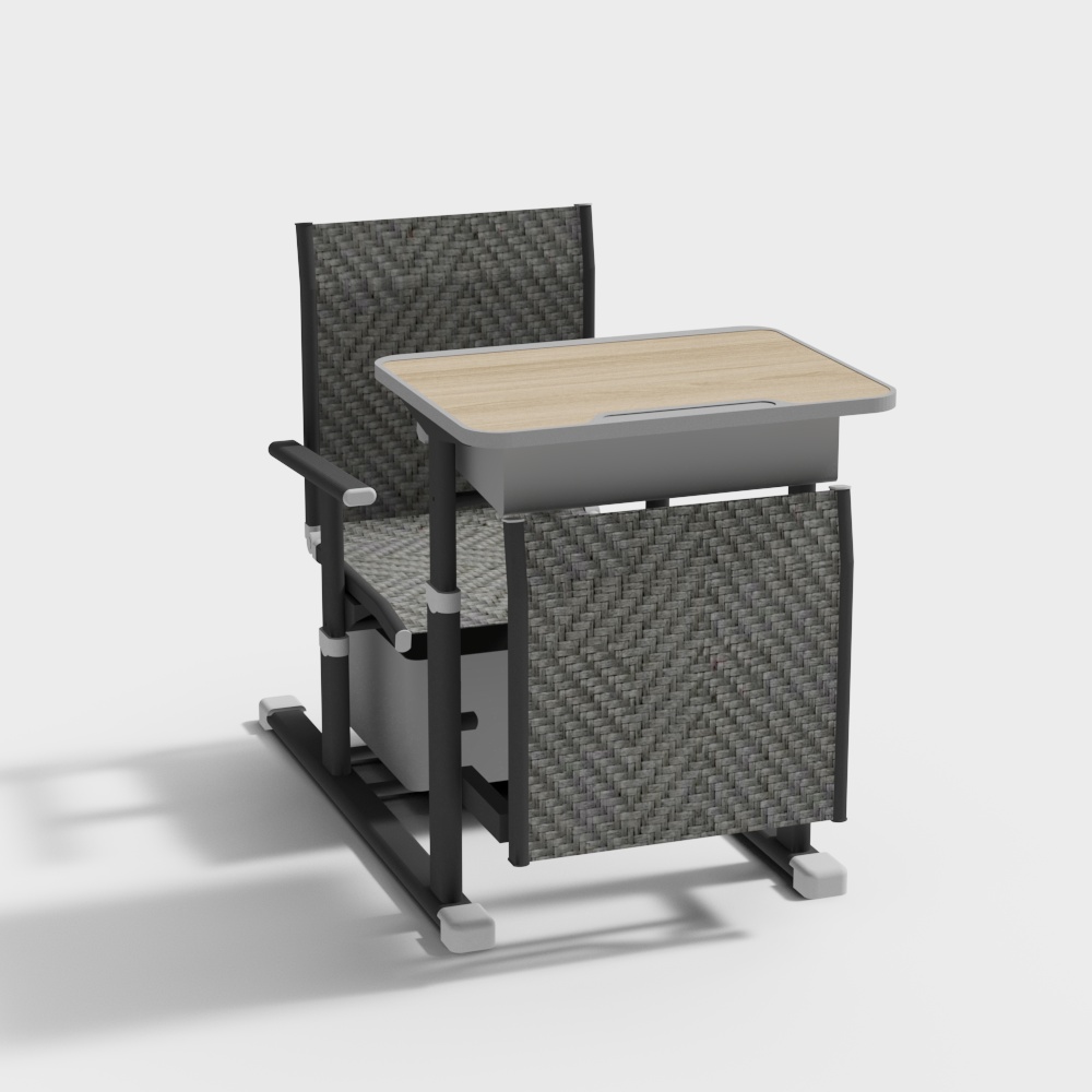 Classroom lunch break desks and chairs