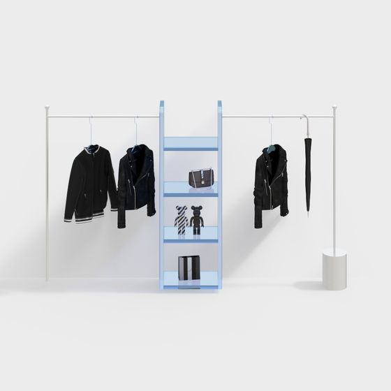 Modern Minimalist Wardrobe Display Rack 3D model