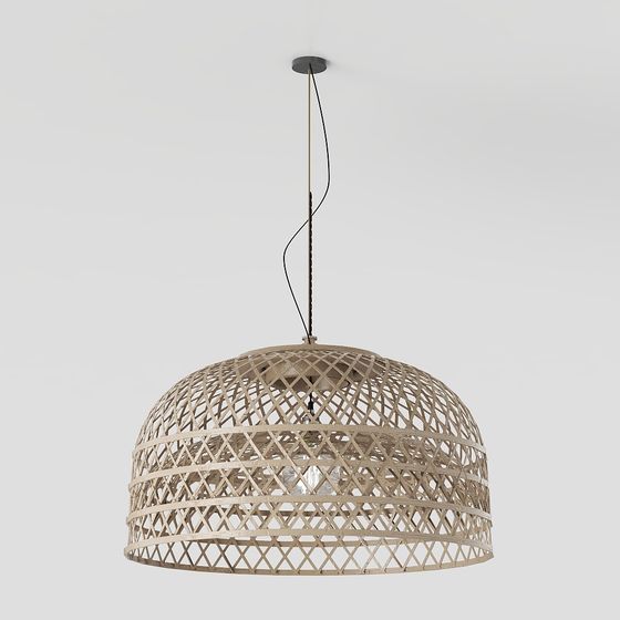 Elegant Low-Polygon Chandelier 3D model