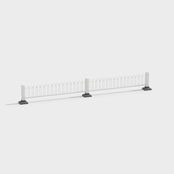 Elegant Picket Fence 3D Model for Modern Spaces