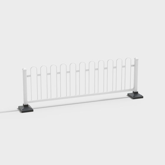 Stylish Picket Fence 3D model