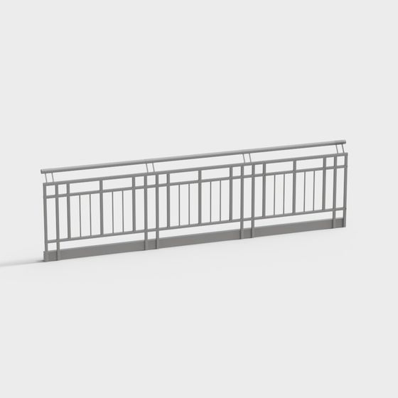 Stylish City Railing 3D model for Urban Spaces