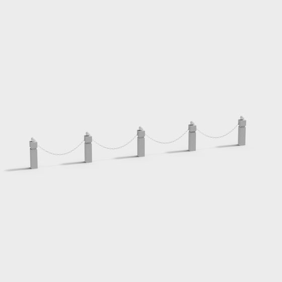 Minimalist Barrier Fence 3D model