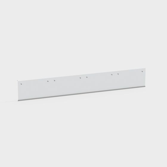 Sleek Gray Glass Guardrail 3D Model