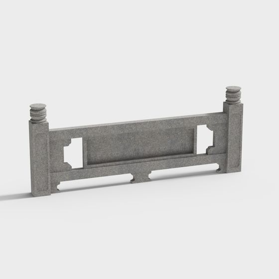 Ancient Style Railing 3D model