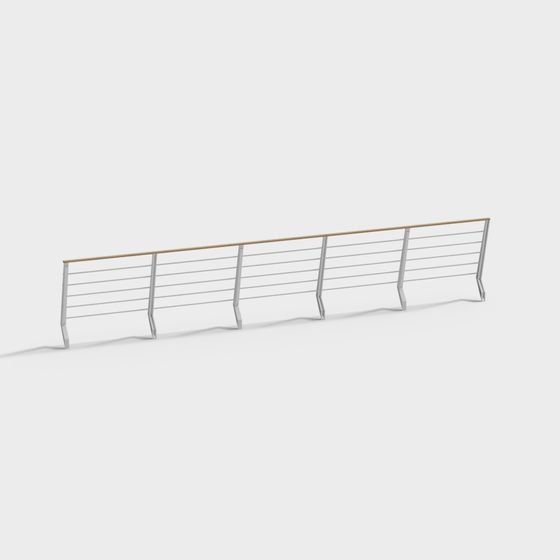 Stylish Urban Bridge Railing 3D model