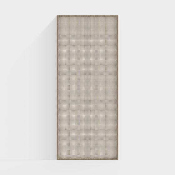 Brown Hollow Bamboo Partition 3D Model for Modern Interiors