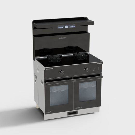 Sleek Gas Stove 3D model for Modern Kitchens