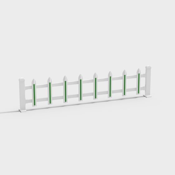 Vibrant Picket Fence 3D Model