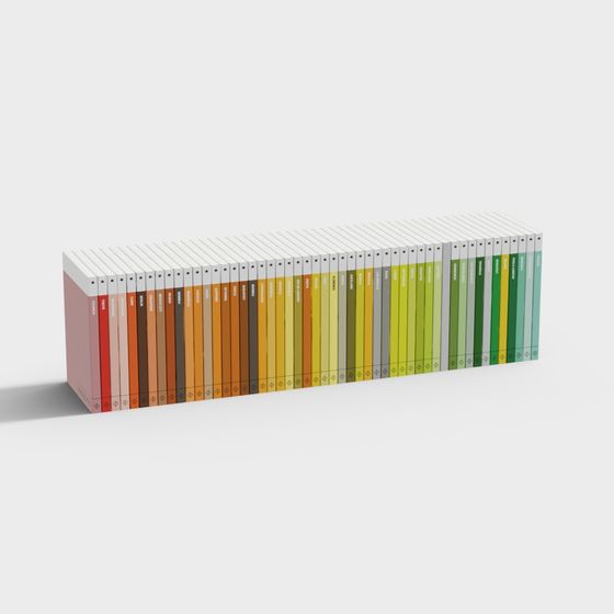 Rainbow Bookshelf 3D Model