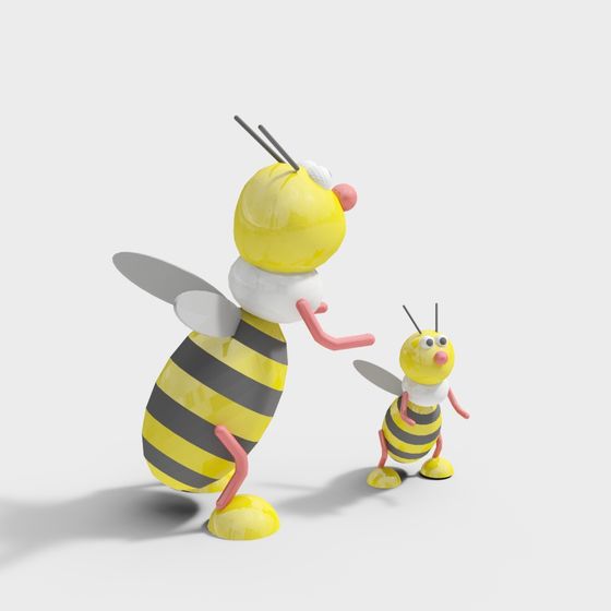 Sweet Little Bees 3D model for Creative Projects