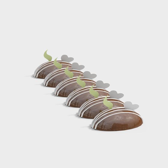 Realistic Low-Poly Chocolate Bean 3D Model