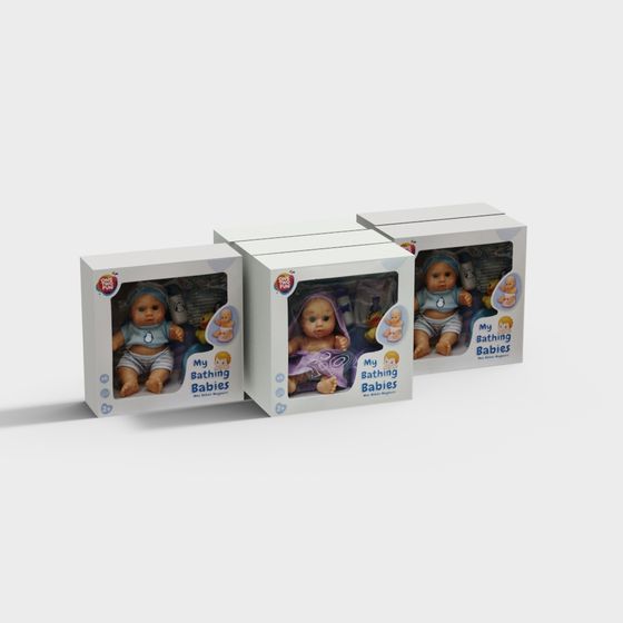 Bathing Babies 3D model